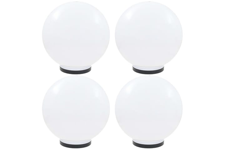 LED-pallovalaisimet 4 kpl 40 cm akryyli - Valkoinen - LED-valaistus ulkokäyttöön - Pylväsvalaisimiet & porttilyhdyt - Pollari - Ulkovalaistus