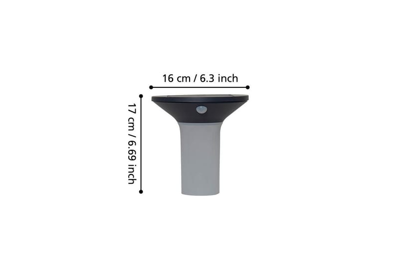 Seinälamppu Ulkovalaiseminen Eglo Corbezzola liiketunnistimella - Antrasiitti/Valkoinen - Valaistus - Ulkovalaistus - Aurinkokennovalaistus