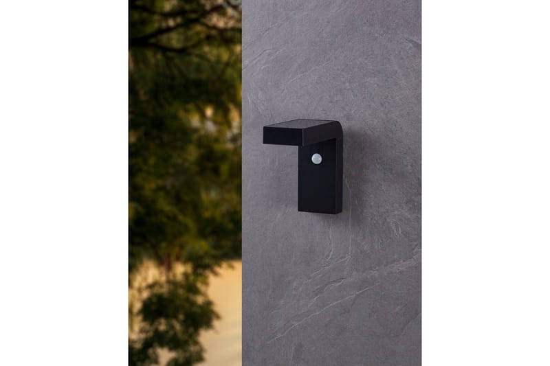 Seinävalaisin Ulkovalaistus Eglo Baracconi Tunnistimella - Musta - Valaistus - Ulkovalaistus - Aurinkokennovalaistus