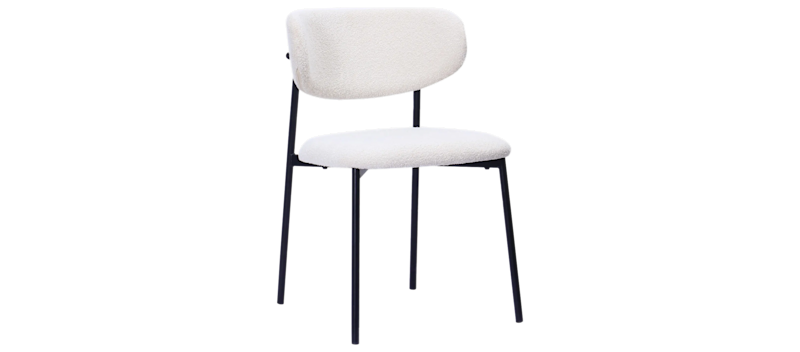 Lucy Ruokatuoli, Valkoinen buklee / Metallijalat musta