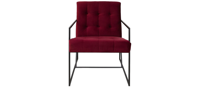 Nojatuoli Treni Sametti, Punainen/Musta