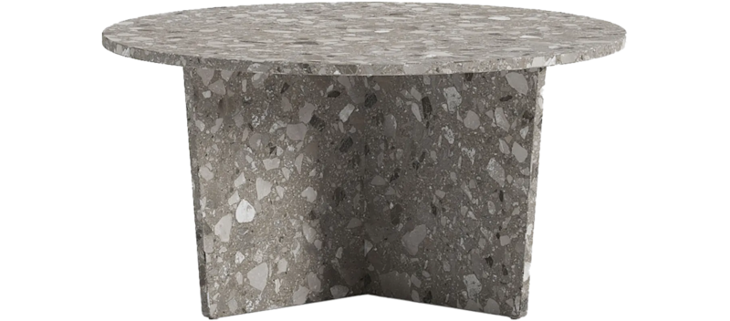Sohvapöytä Wedge 80 cm Pyöreä, Harmaa