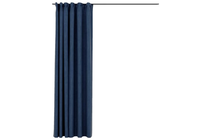 Pellavamainen pimennysverho koukuilla sininen 290x245 cm - Verhot
 - Pimennysverhot